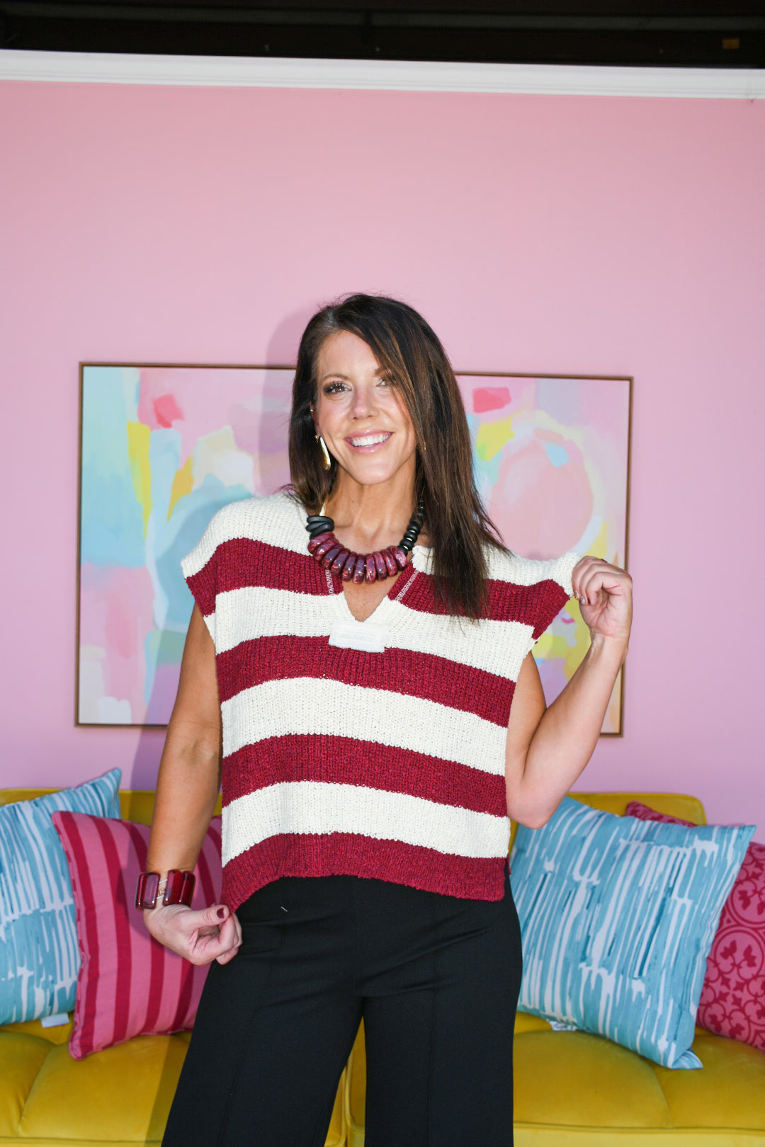 On My Way Sweater- Cabernet