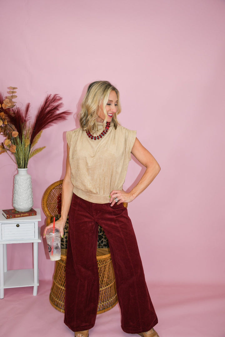 Suede Sophistication Top