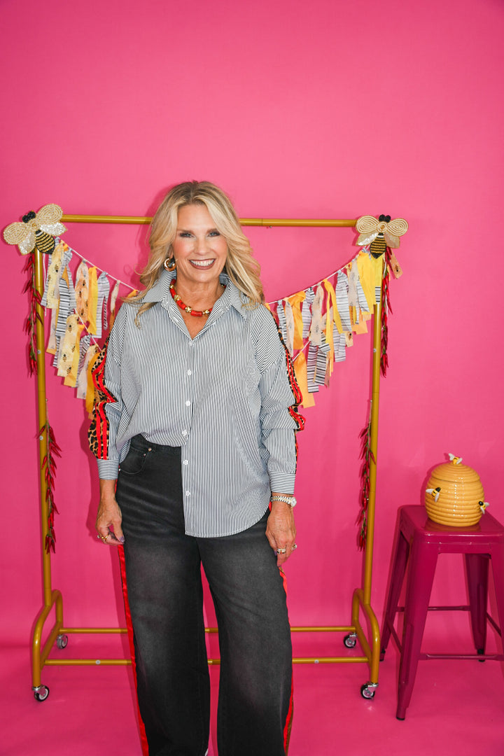 Fierce and Fine Stripe Button Down