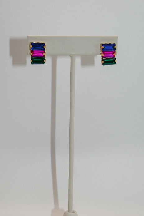 Gemstone Geometry Necklace &amp; Earring Set