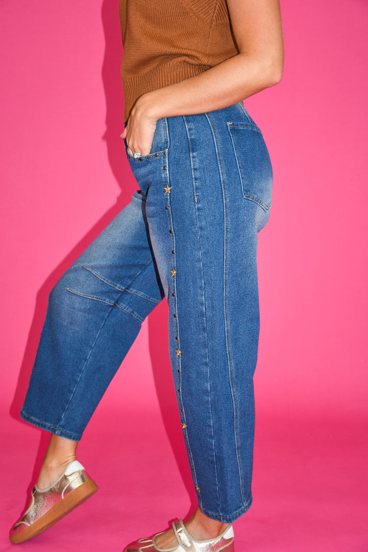 All the Details Barrel Jeans