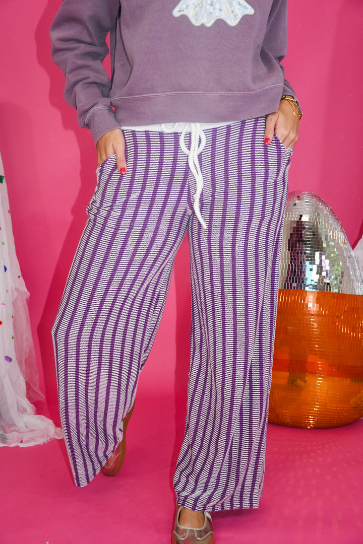 All Smiles Pants-Purple