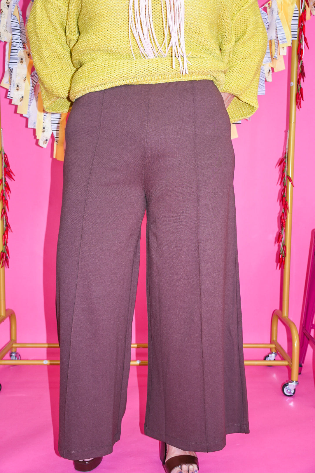 Sweet Escape Pants-Brown