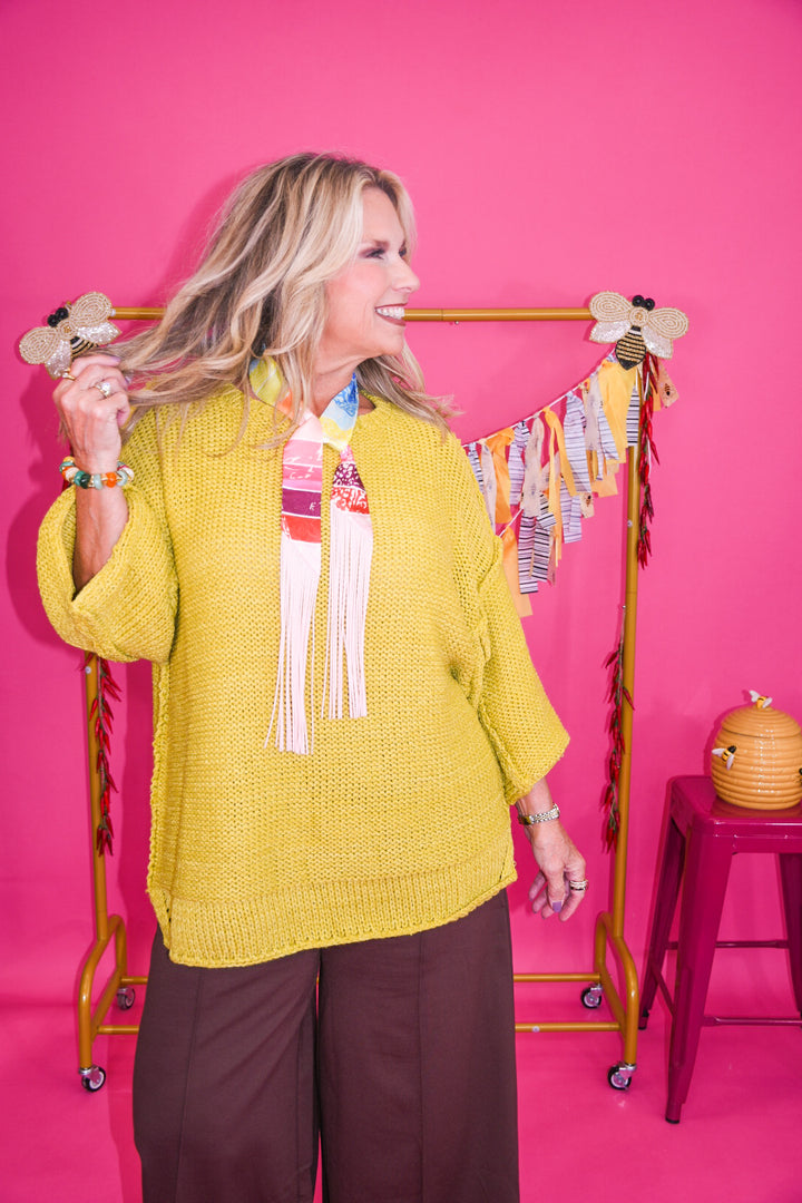Zesty Grove Knit Sweater