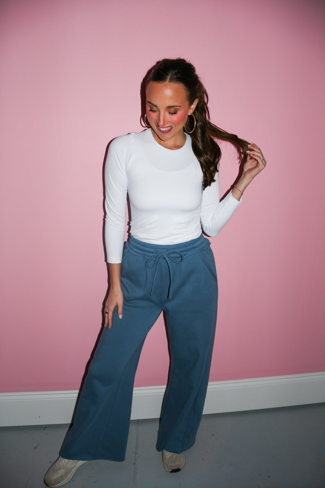 Seamless Round Neck Long Sleeve Top