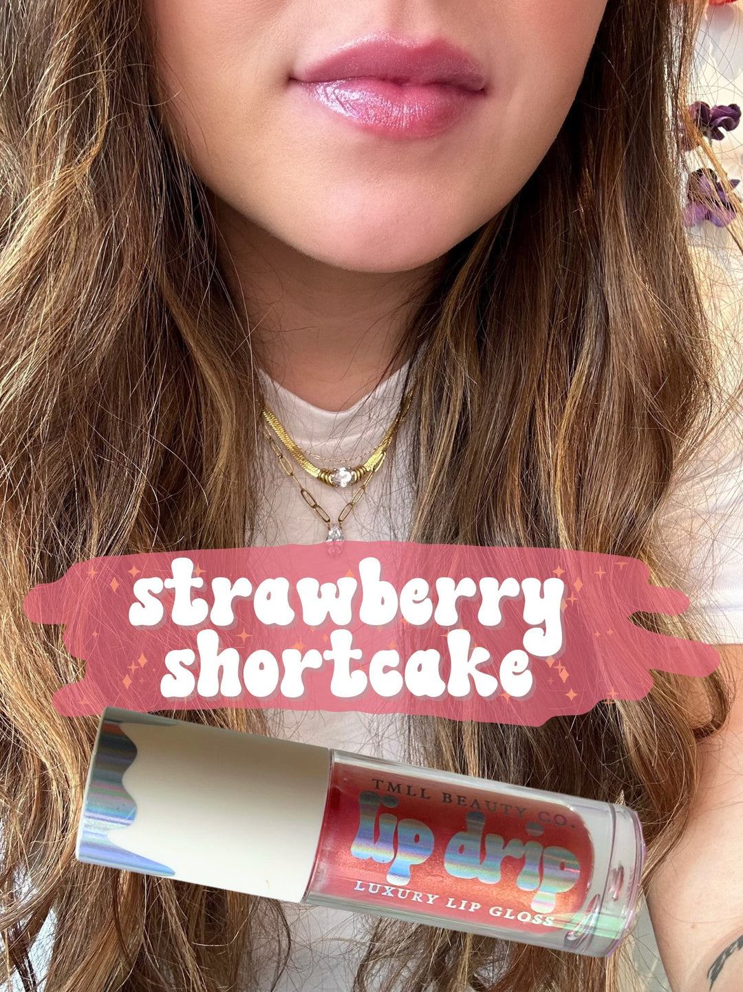 TMLL Lip Drip Luxury Gloss-250 - TMLL Beauty Co - Makeup-TMLL Beauty Co-Strawberry Shortcake-[option4]-[option5]-[option6]-Leather &amp; Lace Boutique Shop