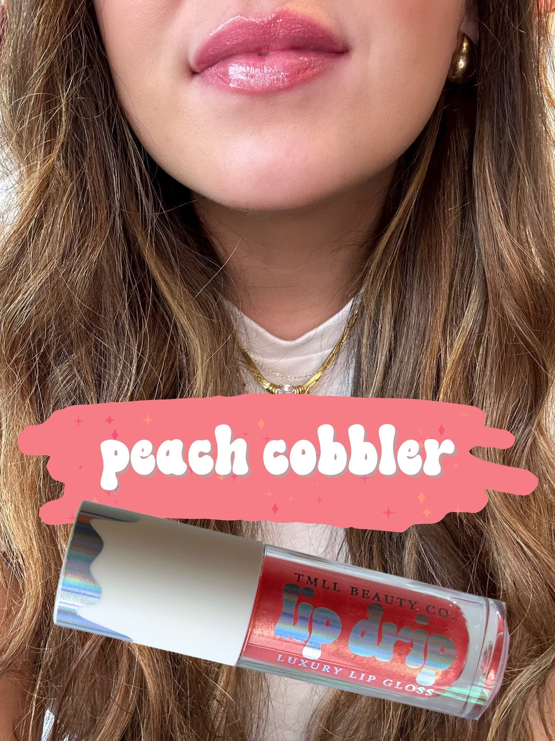 TMLL Lip Drip Luxury Gloss-250 - TMLL Beauty Co - Makeup-TMLL Beauty Co-Peach Cobbler-[option4]-[option5]-[option6]-Leather &amp; Lace Boutique Shop
