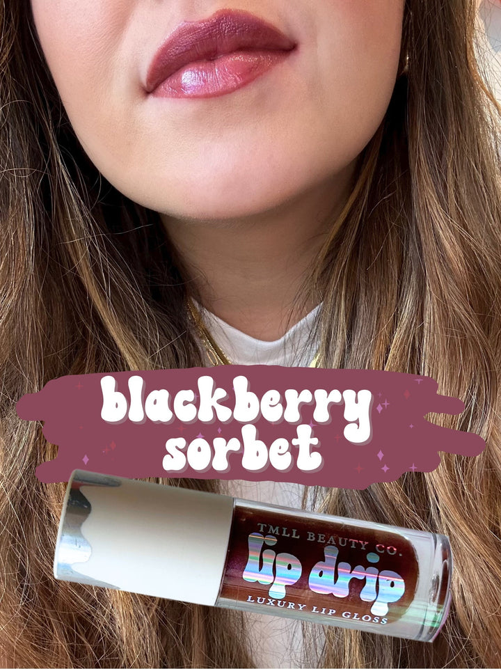 TMLL Lip Drip Luxury Gloss-250 - TMLL Beauty Co - Makeup-TMLL Beauty Co-Blackberry Sorbet-[option4]-[option5]-[option6]-Leather &amp; Lace Boutique Shop