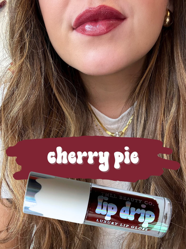 TMLL Lip Drip Luxury Gloss-250 - TMLL Beauty Co - Makeup-TMLL Beauty Co-Cherry Pie-[option4]-[option5]-[option6]-Leather &amp; Lace Boutique Shop
